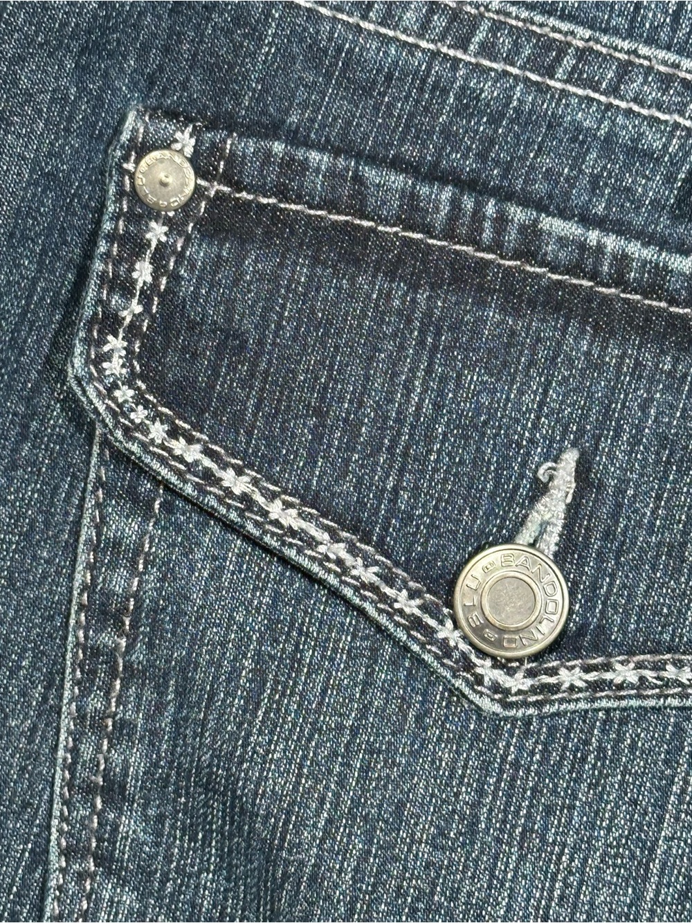 NWT BANDOLINO BOHEME Mykonos Wash Cuffed Cropped Jeans 16 - Picture 10 of 13